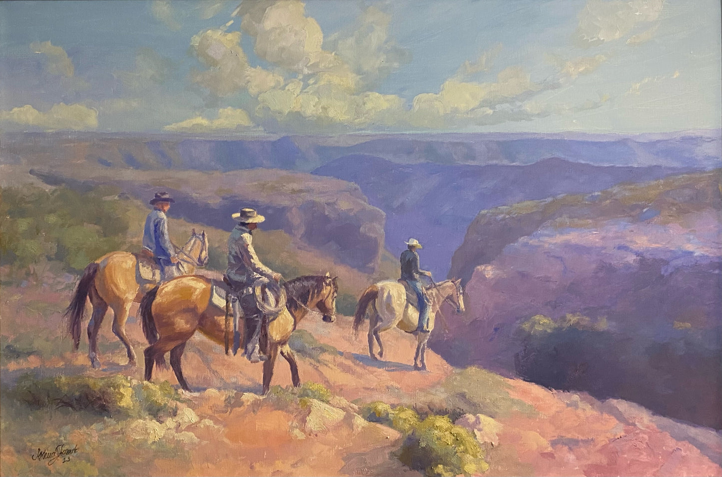 a. “The Search Party” 24x36” Original Oil on Linen by Joshua Available through Texas Treasures Fine Art Gallery