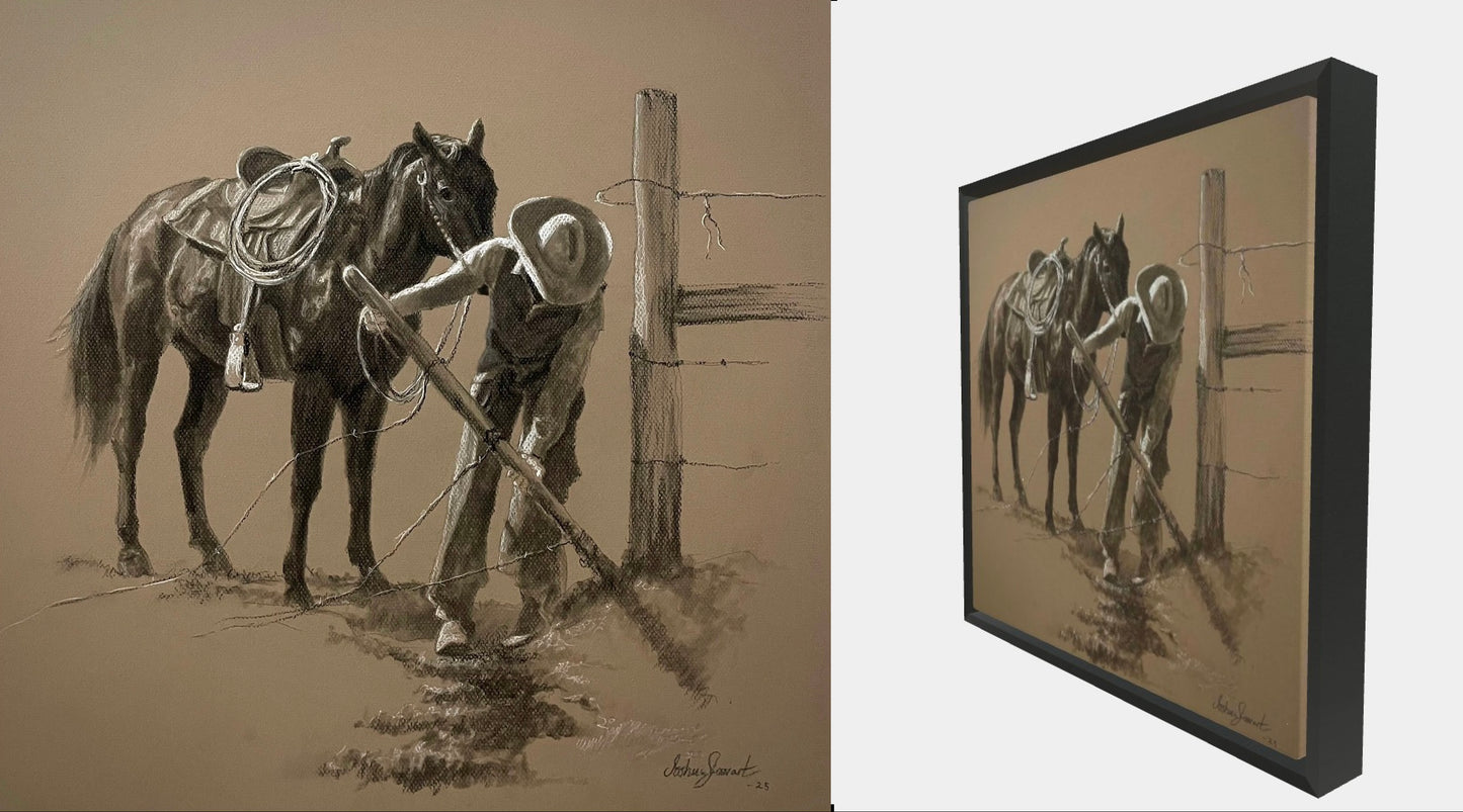 The Old Gate 16x16 Canvas Print With Frame