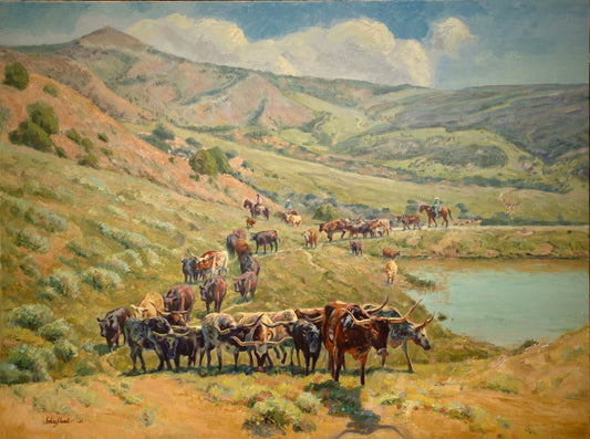 “Gentries of the West” original oil on canvas by Joshua Stewart (SOLD)