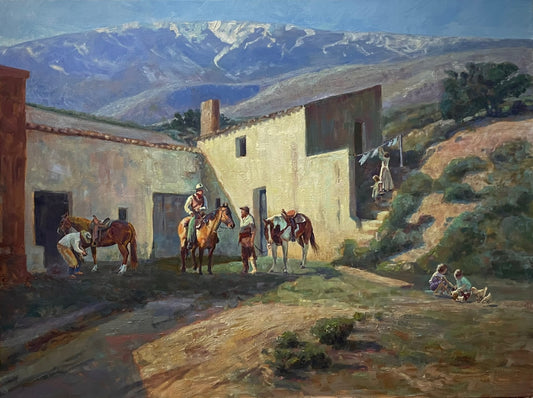 a. “Posada del Pecos” 30x40” Original Oil on Canvas by Joshua Stewart (SOLD)