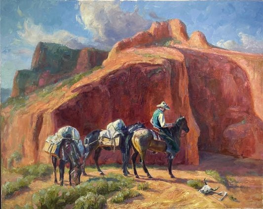 a. “Lion Country 24x30” Original Oil on Canvas by Joshua Stewart