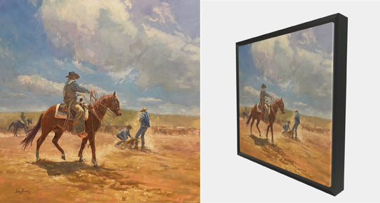 "The Working West" 16x16 Canvas Print With Frame